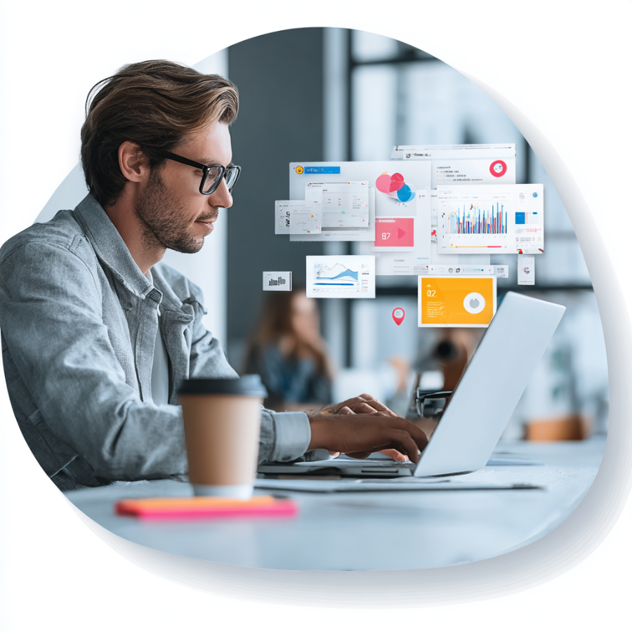 Professional marketing analytics workspace